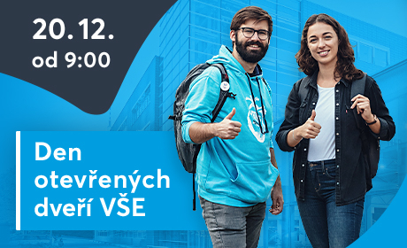 Den otevřených dveří VŠE se koná prezenčně (9,00-14,00), pro zájemce o manažera obchodu i online od 18,00